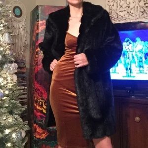 Faux fur coat